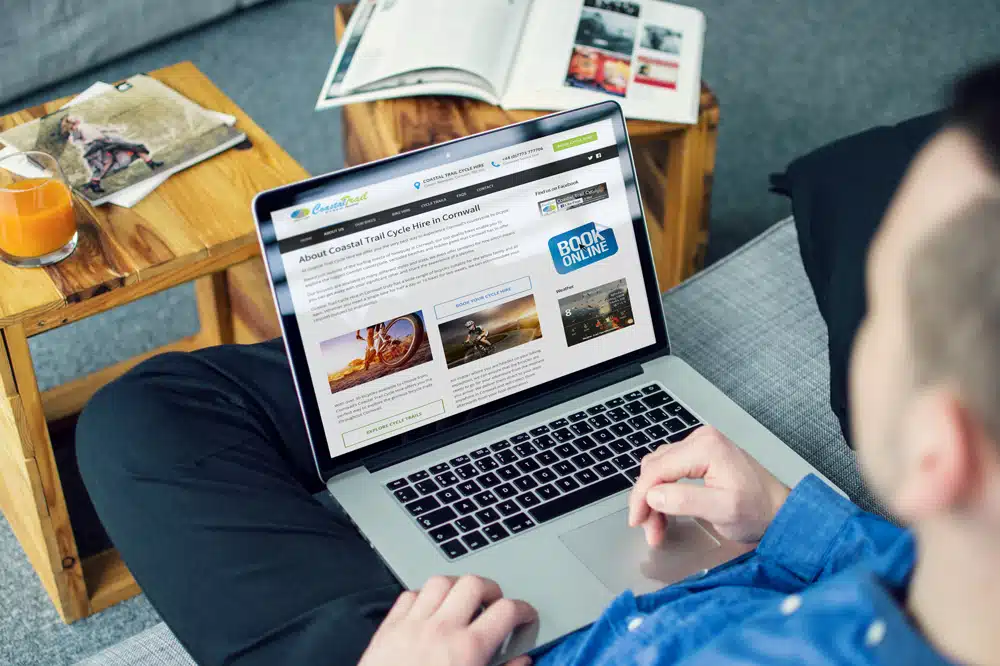 Coastal Trail Cycle Hire Cornwall website design and online booking project by Tim Lord